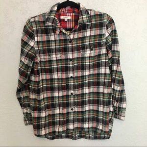 Madewell colorful flannel shirt